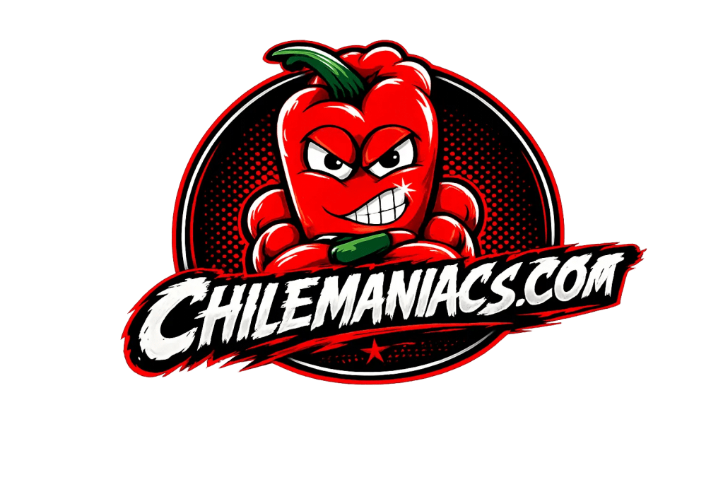 Chilemaniacs.com red pepper mascot logo